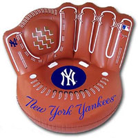 Yankees inflatable baseball glove chair