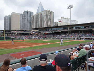 Field level view from BB&T Ballpark