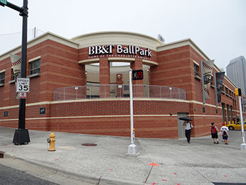 Main facade of BB&T Ballpark