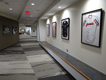 Upper level hallway at BB&T Ballpark