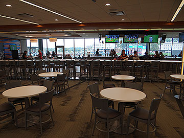 Upper level lounge area at BB&T Ballpark