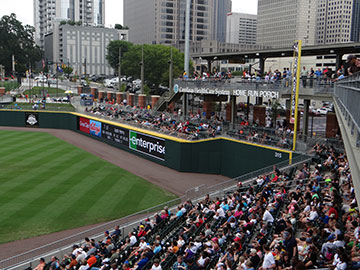 Right field seats and porch at BB&T Ballpark