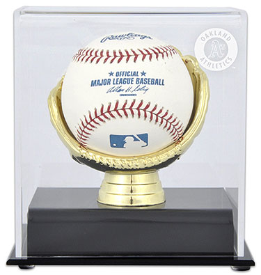 A's single baseball Gold Glove display case