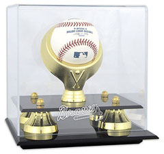 Braves baseball display cases