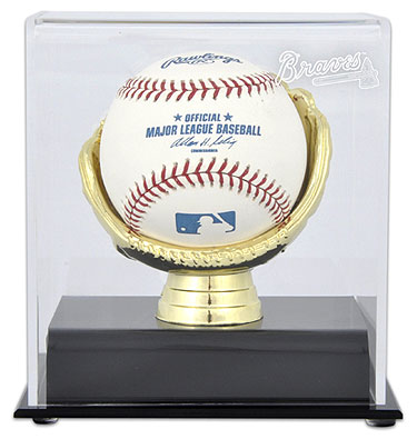 Braves single baseball Gold Glove display case