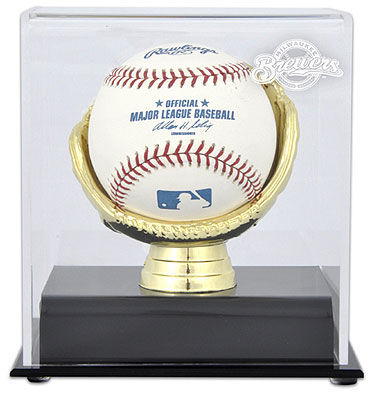 Brewers single baseball Gold Glove display case