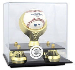 Cubs baseball display cases