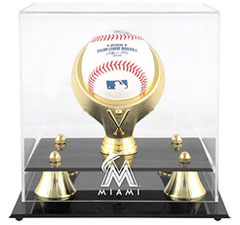 Marlins baseball display cases