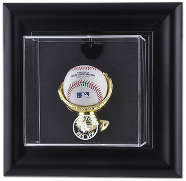 Red Sox single baseball wall mounted display case