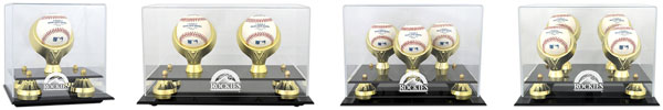 Rockies Golden Classic baseball display cases