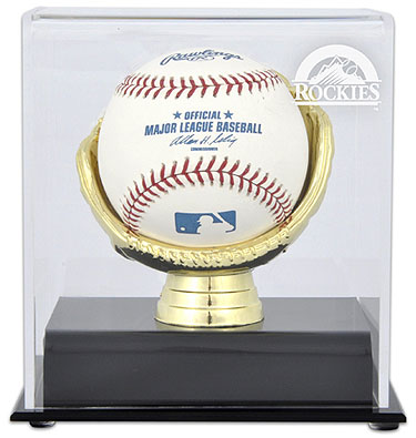 Rockies single baseball Gold Glove display case