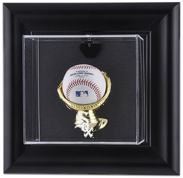 White Sox single baseball wall mounted display case
