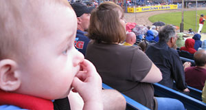 Little Zachary at Asheville's little McCormick Field