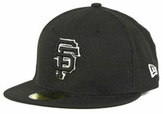 Giants fitted black hat