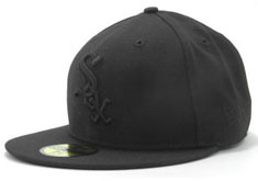 White Sox fitted black on black hat