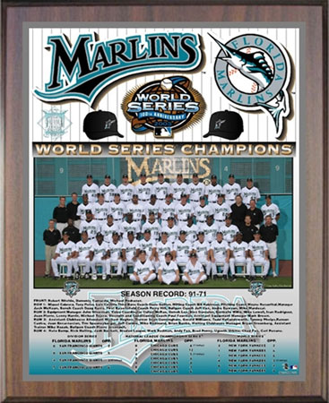 2003 Florida Marlins championship plaque