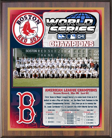 2004 Boston Red Sox championship plaque