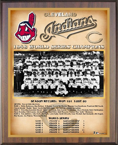 1948 Cleveland Indians championship plaque