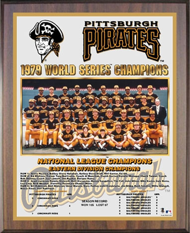 1979 Pittsburgh Pirates championship plaque