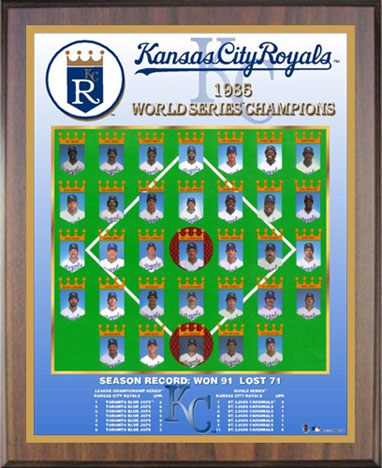 1985 Kansas City Royals championship plaque