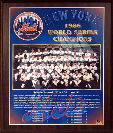 1986 New York Mets championship plaque