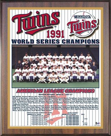 1991 Minnesota Twins championship plaque