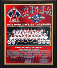 2002 Angels World Champions Healy plaque