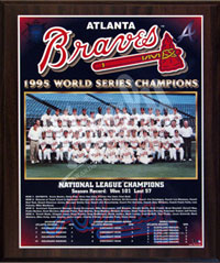 1995 Braves World Champions Healy plaque