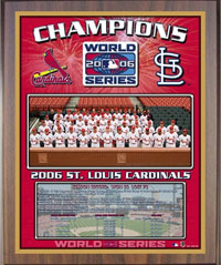 2006 Cardinals World Champions Healy plaque