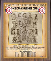 1908 Cubs World Champions Healy plaque