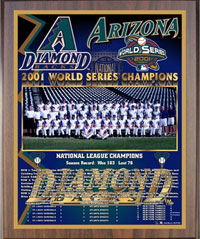 2001 Diamondbacks World Champions Healy plaque