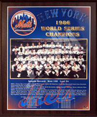 1986 Mets World Champions Healy plaque