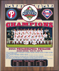 2008 Philadelphia Phillies World Champions Healy plaque