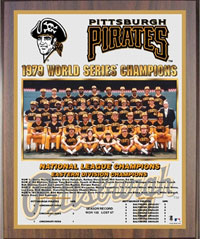 1979 Pirates World Champions Healy plaque