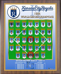 1985 Royals World Champions Healy plaque