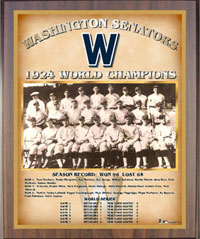 1924 Senators World Champions Healy plaque