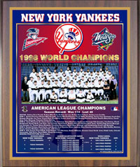 1998 Yankees World Champions Healy plaque
