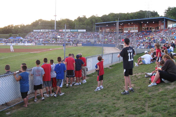 Fans can stand behind the visiting team's pitchers in the berm at CONSOL Energy Park