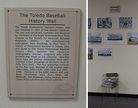 The Toledo Baseball History Wall at Fifth Third Field