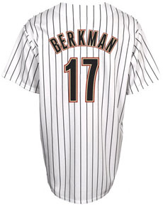 Lance Berkman home, road and alternate jerseys