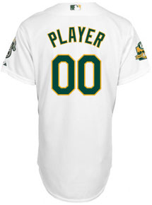 A's player authentic home jersey