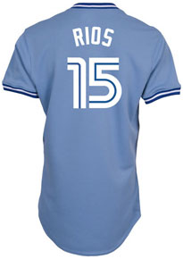 Alex Rios home and alternate jerseys