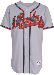 Braves road grey authentic jersey