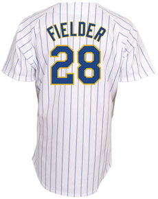 Prince Fielder home, road and alternate jerseys