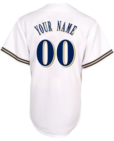 Brewers personalized home replica jersey
