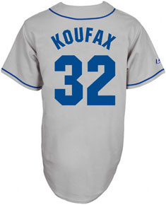 Sandy Koufax throwback jersey