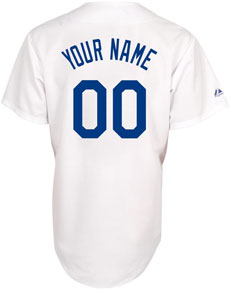 Dodgers personalized home replica jersey
