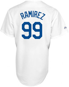 Manny Ramirez home and road jerseys