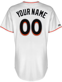 Marlins personalized home replica jersey