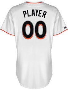 Marlins player home replica jersey